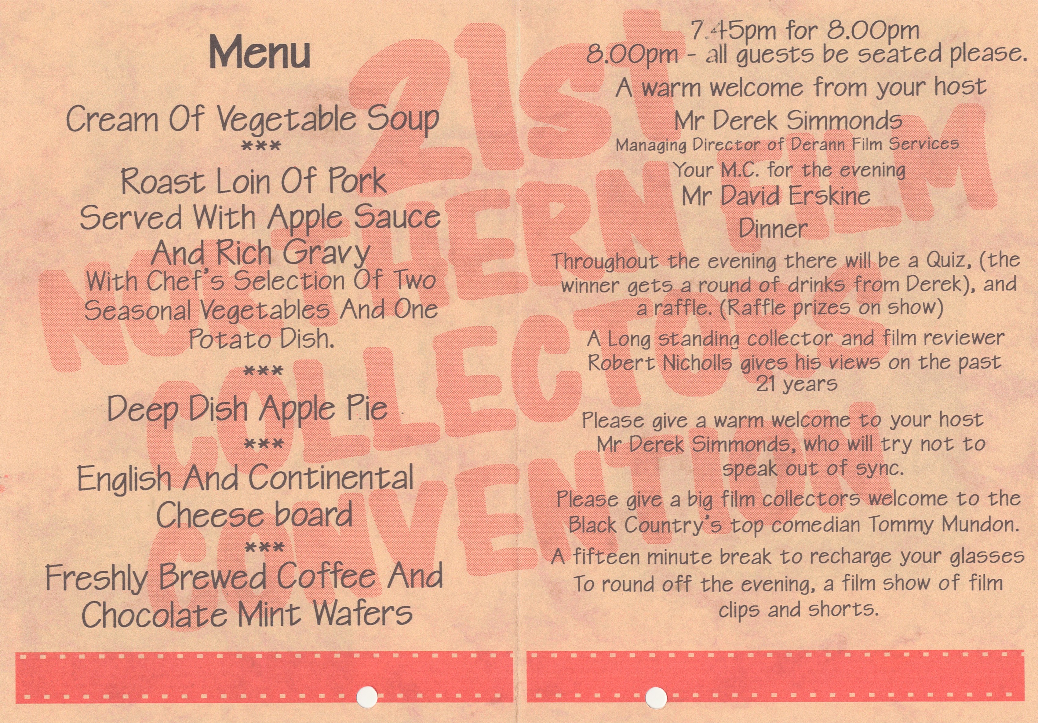 1997 Convention Dinner programme